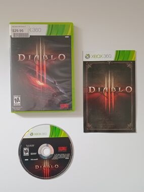 Diablo III Xbox 360 Complete with Manual CIB 2013 Blizzard Very Good